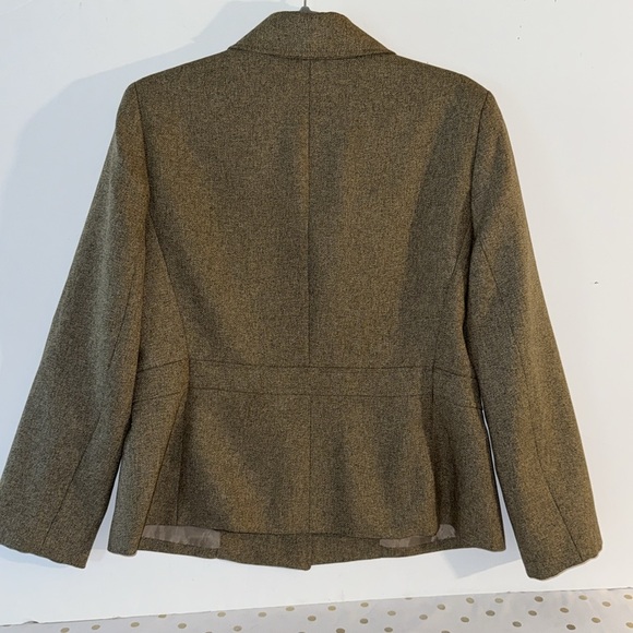 Le Suit Brown 3 Button Blazer Coat Size 12P - Picture 3 of 6